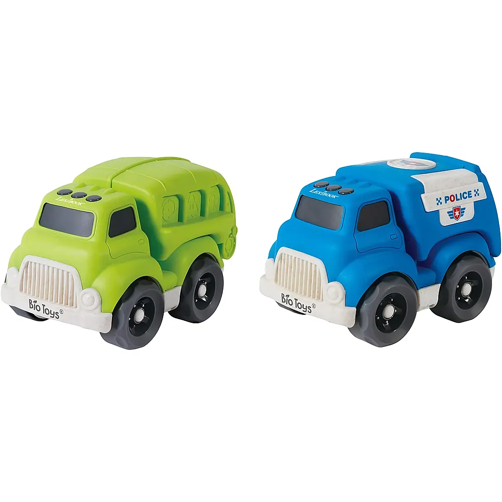 meinspielzeug - Lexibook Bioplastik Polizei und Transporter, 18  11  13 cm 2 St�ck