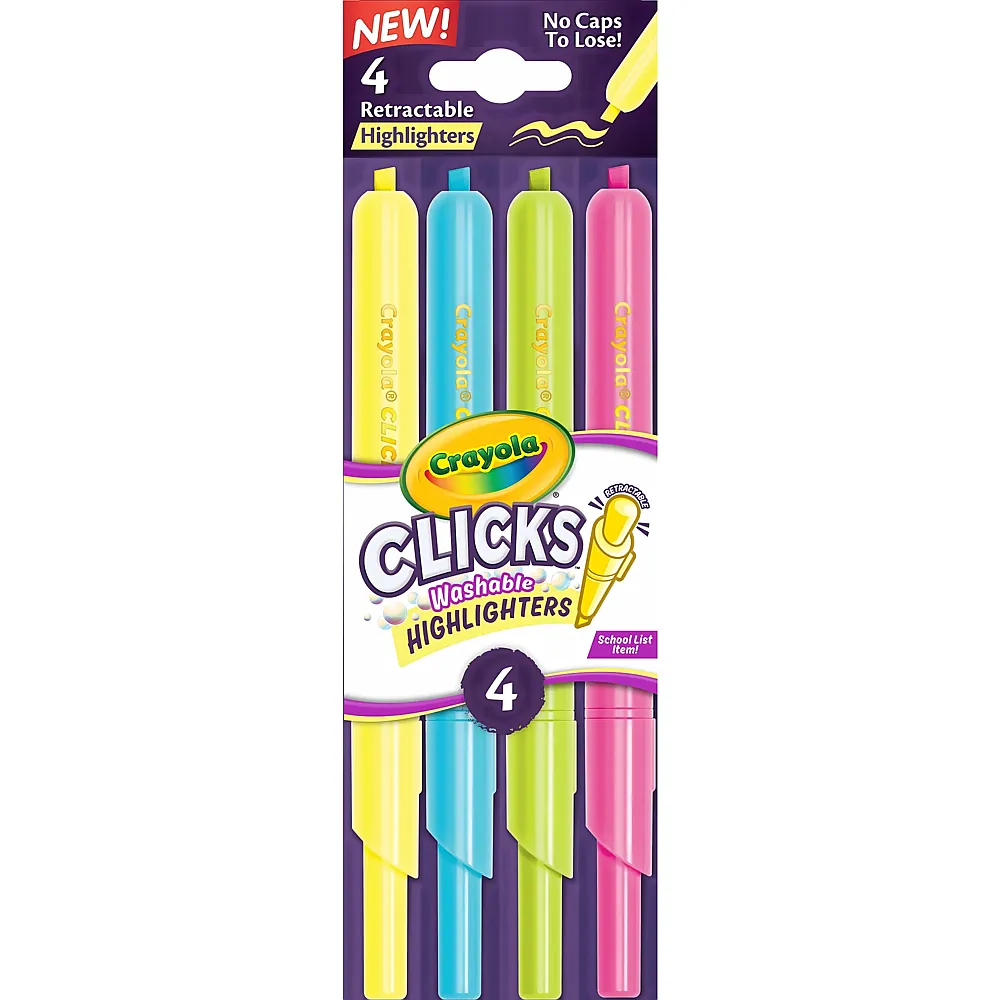 Crayola 4 Textmarker Clicks