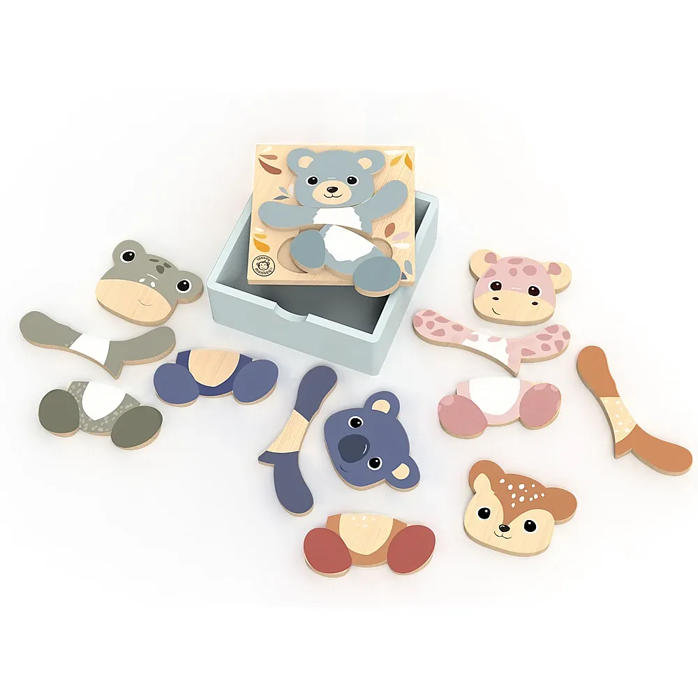 Speedy Monkey Holzpuzzle Mix & Match Tiere