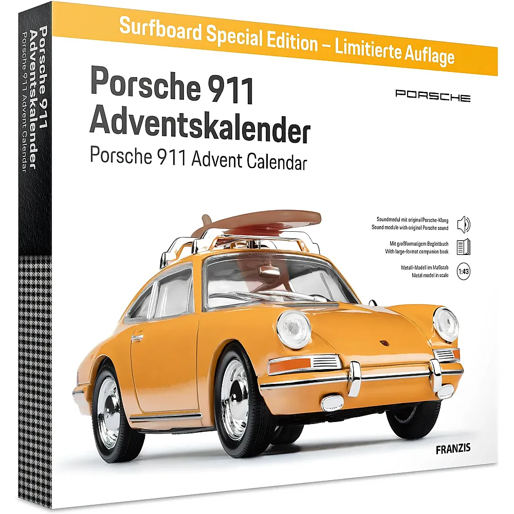 Franzis Modellfahrzeug Adventskalender Porsche 911 Turbo