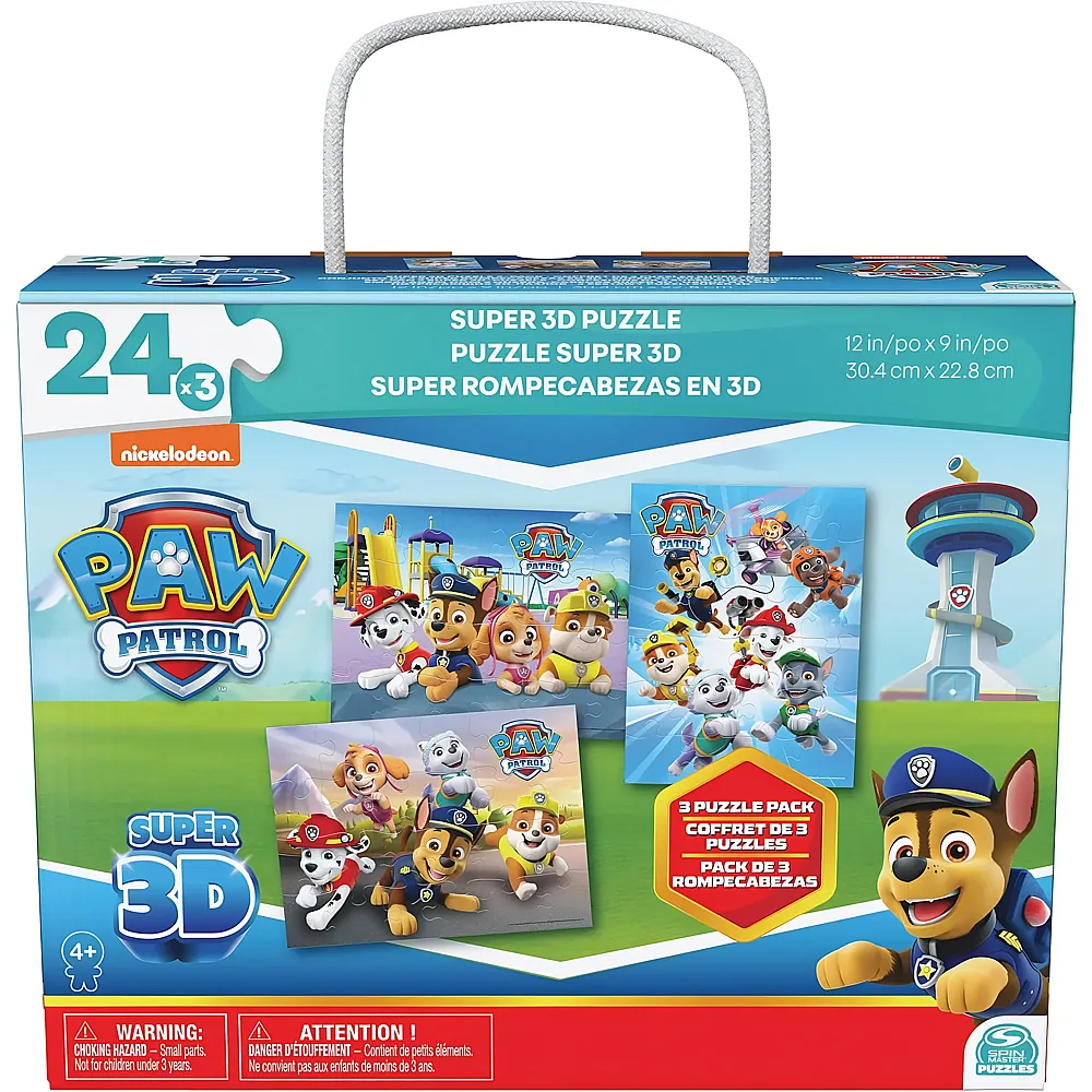 Spin Master Puzzle 3in1 Super 3D Paw Patrol - 24 Teile