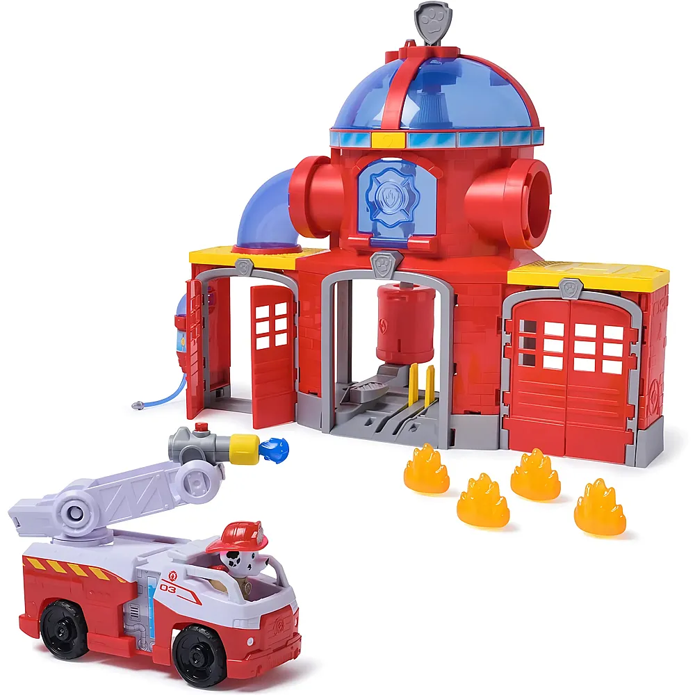Spin Master Paw Patrol Fire Rescue - DLX Feuerwehr Station mit Licht & Sound