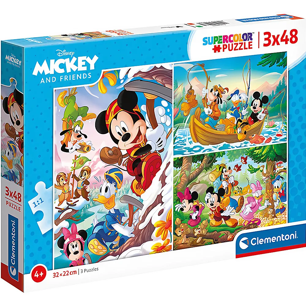 Clementoni Puzzle Supercolor Mickey Mouse & Friends 3x48