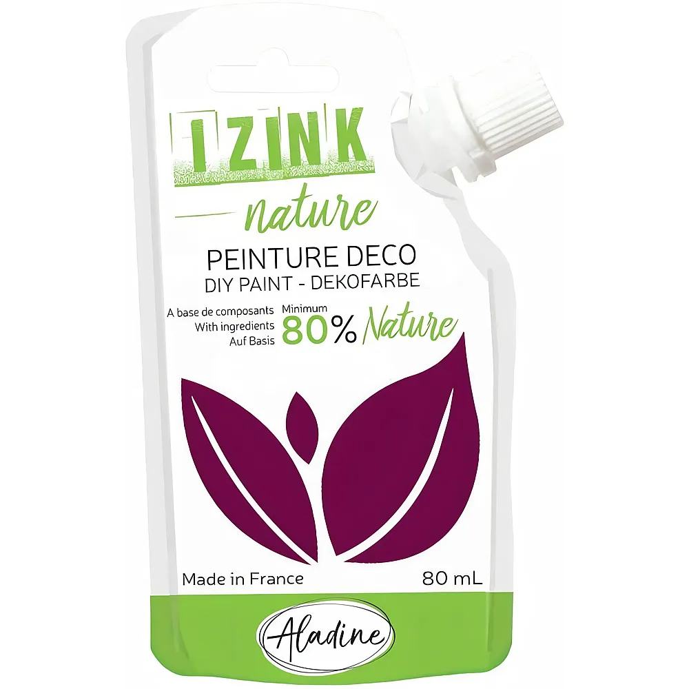 meinspielzeug - Aladine Izink Izink Deko Naturmalfarbe Bordeaux 80ml | Farbe & Kreide