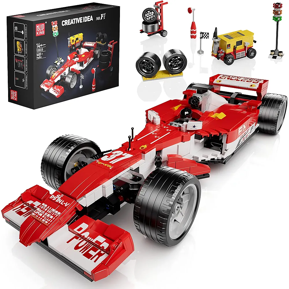 meinspielzeug - Mould King Creative Idea Formel 1 Rennwagen 10035 | Klemmbausteine Fahrzeuge