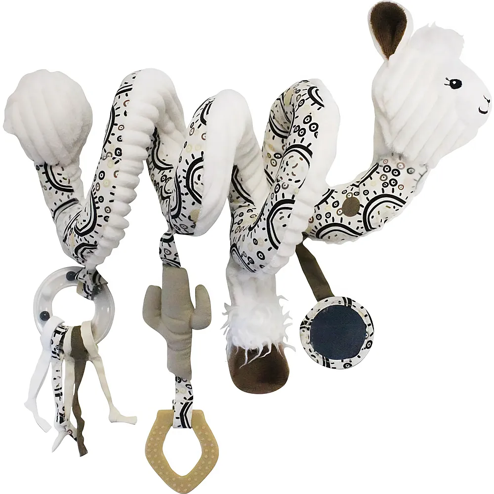 Les D�glingos Les Deglingos Muchachos le lama 36227  Kinderspielzeug f�r Babys, spielerisches Spielzeug f�r Babys, akustische und taktile Aktivit�ten, 1 Set, Wei, ca. 40 cm ausgebreitet