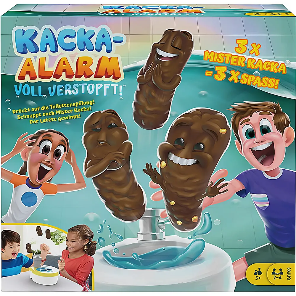 Mattel Games Kacka-Alarm Voll verstopft