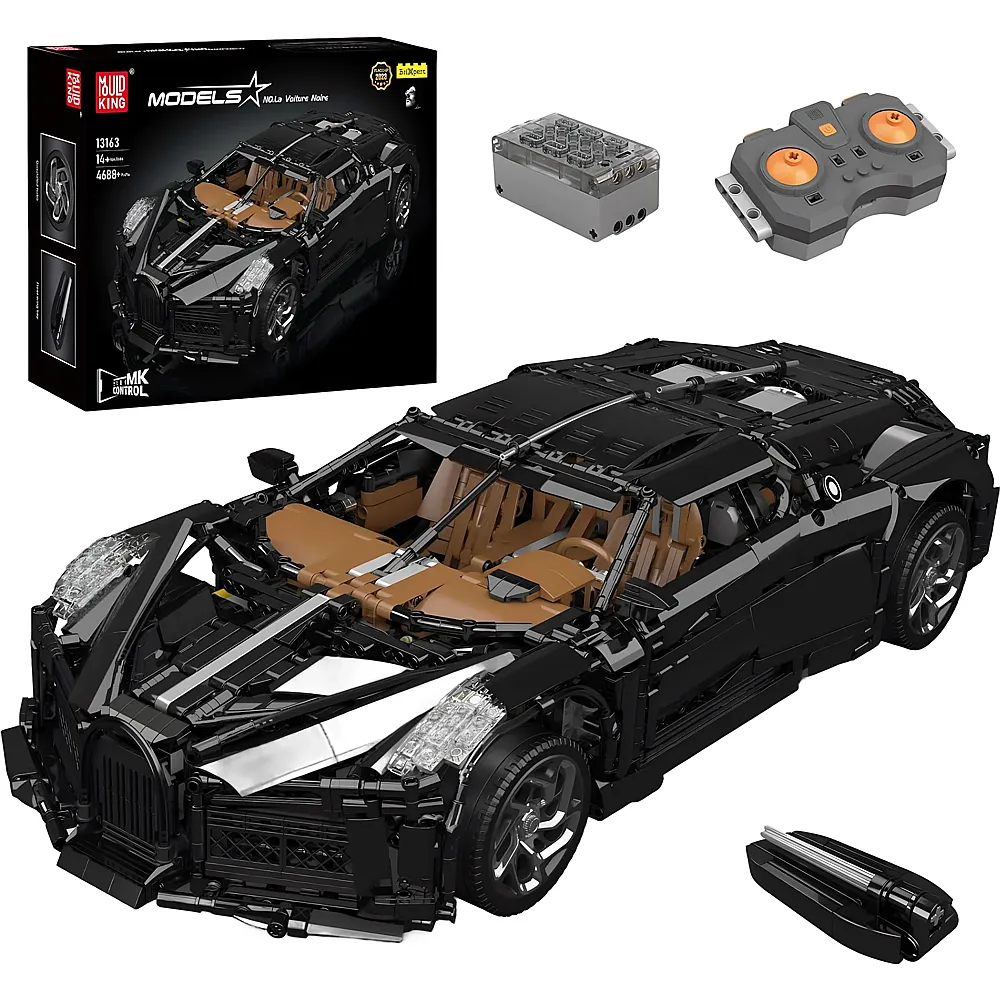 meinspielzeug - Mould King Models Ferngesteuerter Supersportwagen 13163D | Klemmbausteine Fahrzeuge