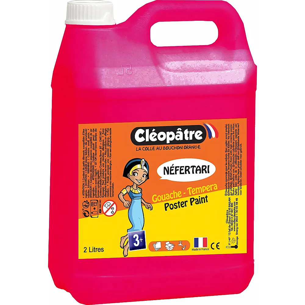 Cleopatre Gouache Nefertari Schwarz 2 Liter