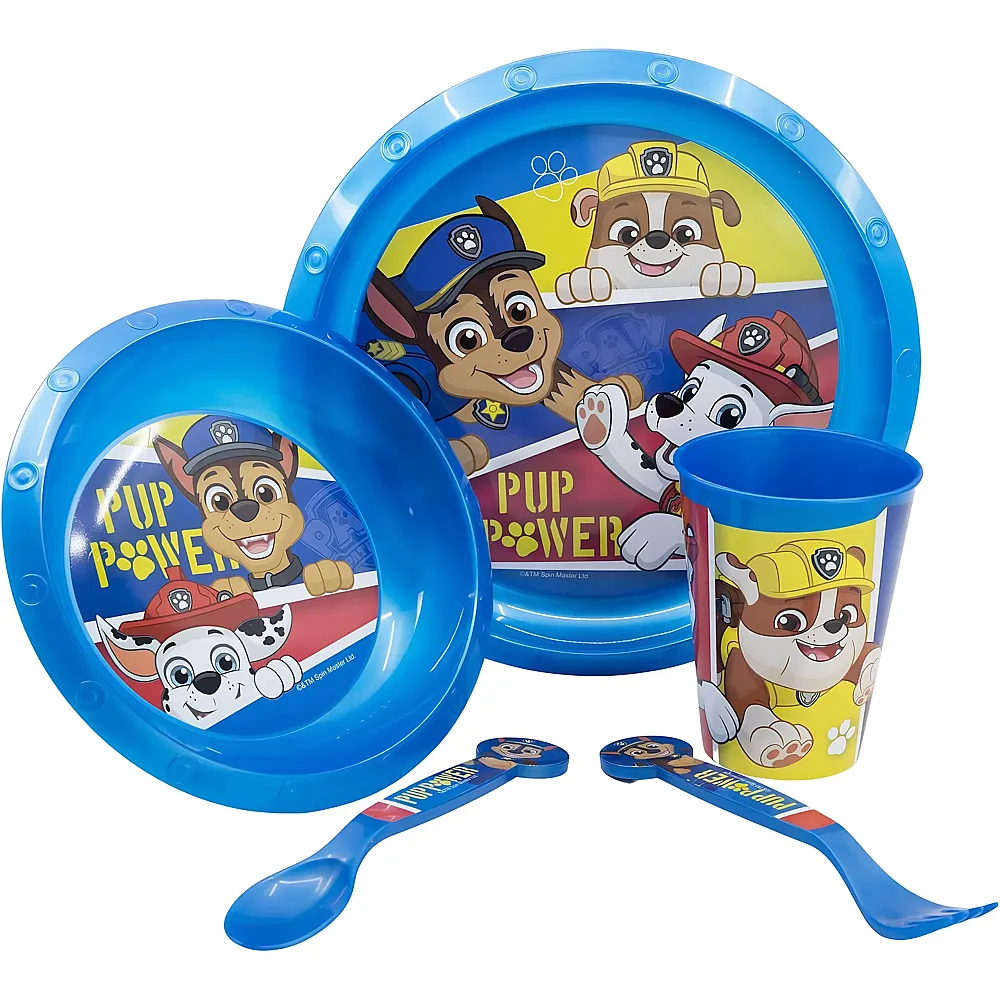 Stor Paw Patrol Fr�hst�cks Set - Pup Power - 5 Teile