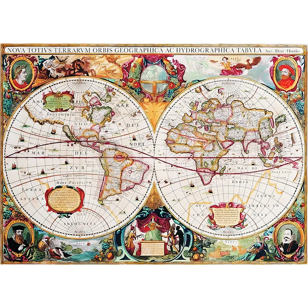 Gold Puzzle Antike Weltkarte - 1000 Teile - Puzzle 1000 Teile