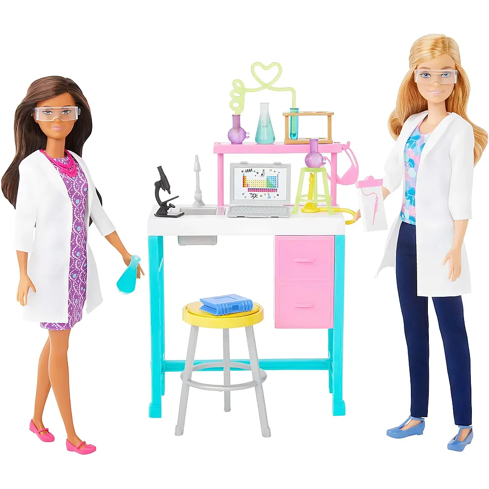Barbie Karrieren Wissenschaftslabor-Spielset mit 2 Puppen