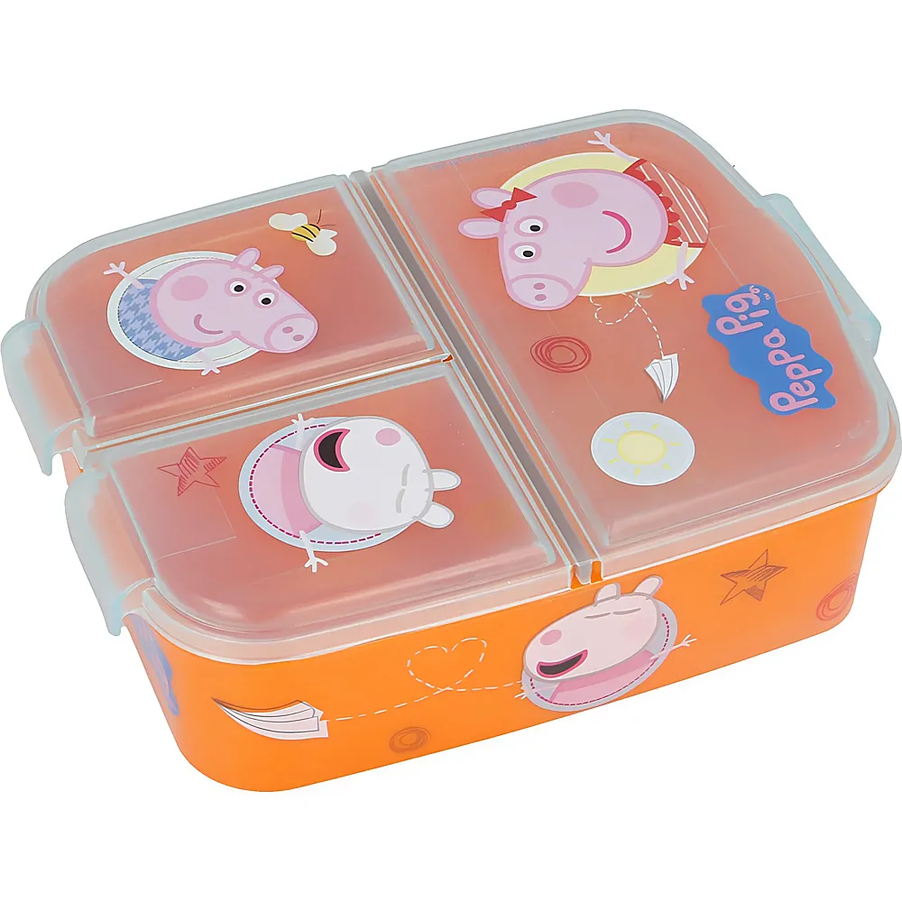 Stor Peppa Pig Lunchbox mit Fchern