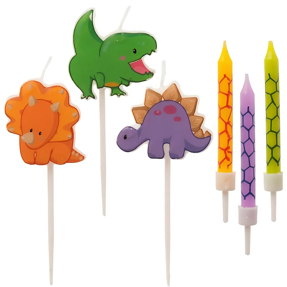 Decora Dinosaurier Geburtstagskerzen Set - 15 Teile