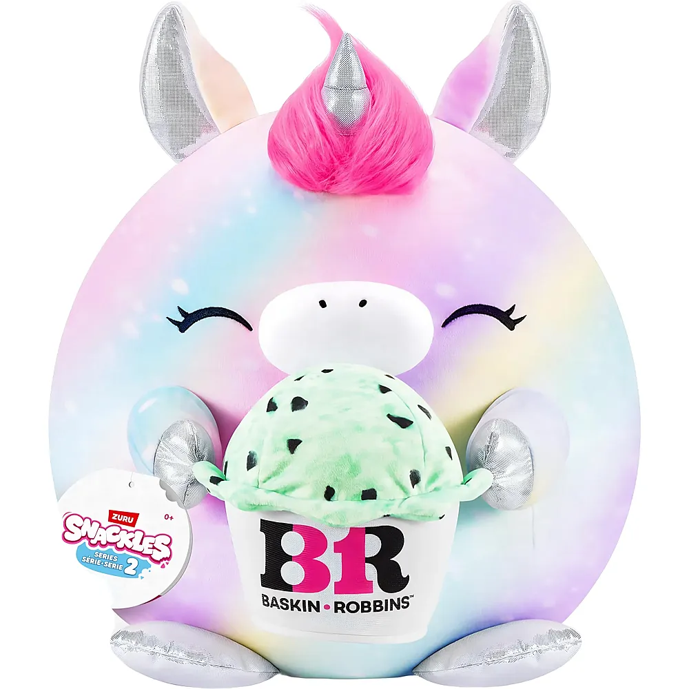 meinspielzeug - Zuru Snackles Einhorn Marty mit Baskin-Robbins - 35 cm | Diverse Tiere Pl�sch