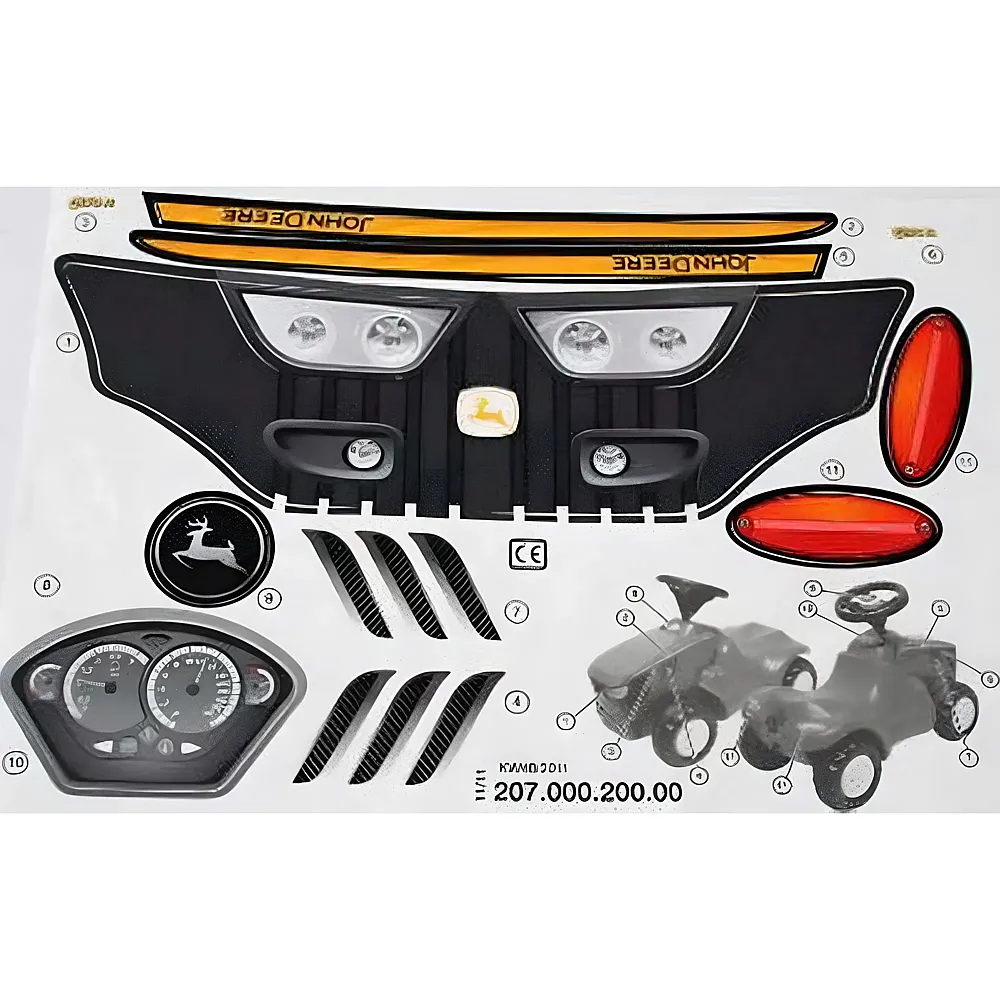 meinspielzeug - RollyToys Aufkleber Minitrac John Deere | Fahrzeuge Ersatzteile
