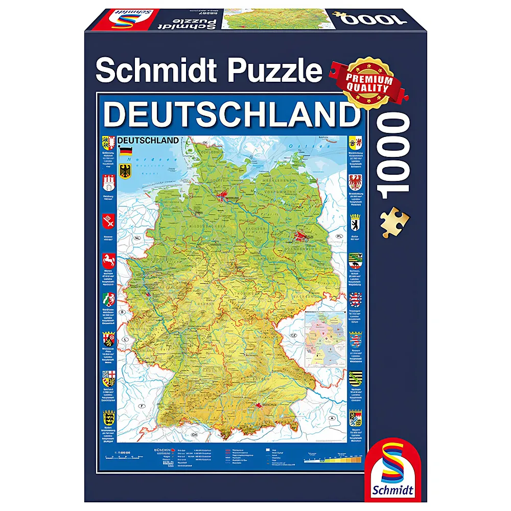 Schmidt Puzzle Deutschlandkarte 1000Teile