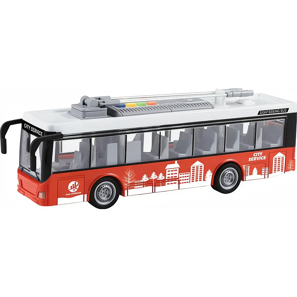 Mondo Bus 29cm mit Licht und Sound, R�ckzugfunktion