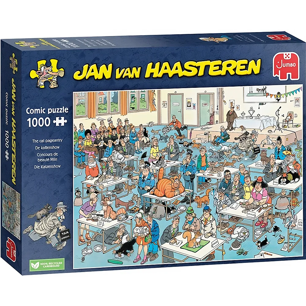 Jumbo Puzzle Jan van Haasteren Katzenausstellung 1000Teile