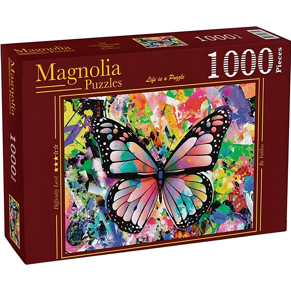 Magnolia Puzzle Colorful Butterfly 1000Teile