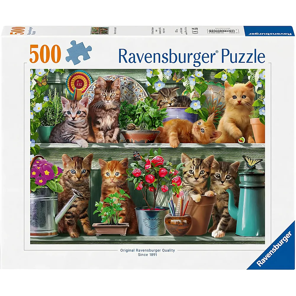 Ravensburger Puzzle Katzen im Regal 500Teile