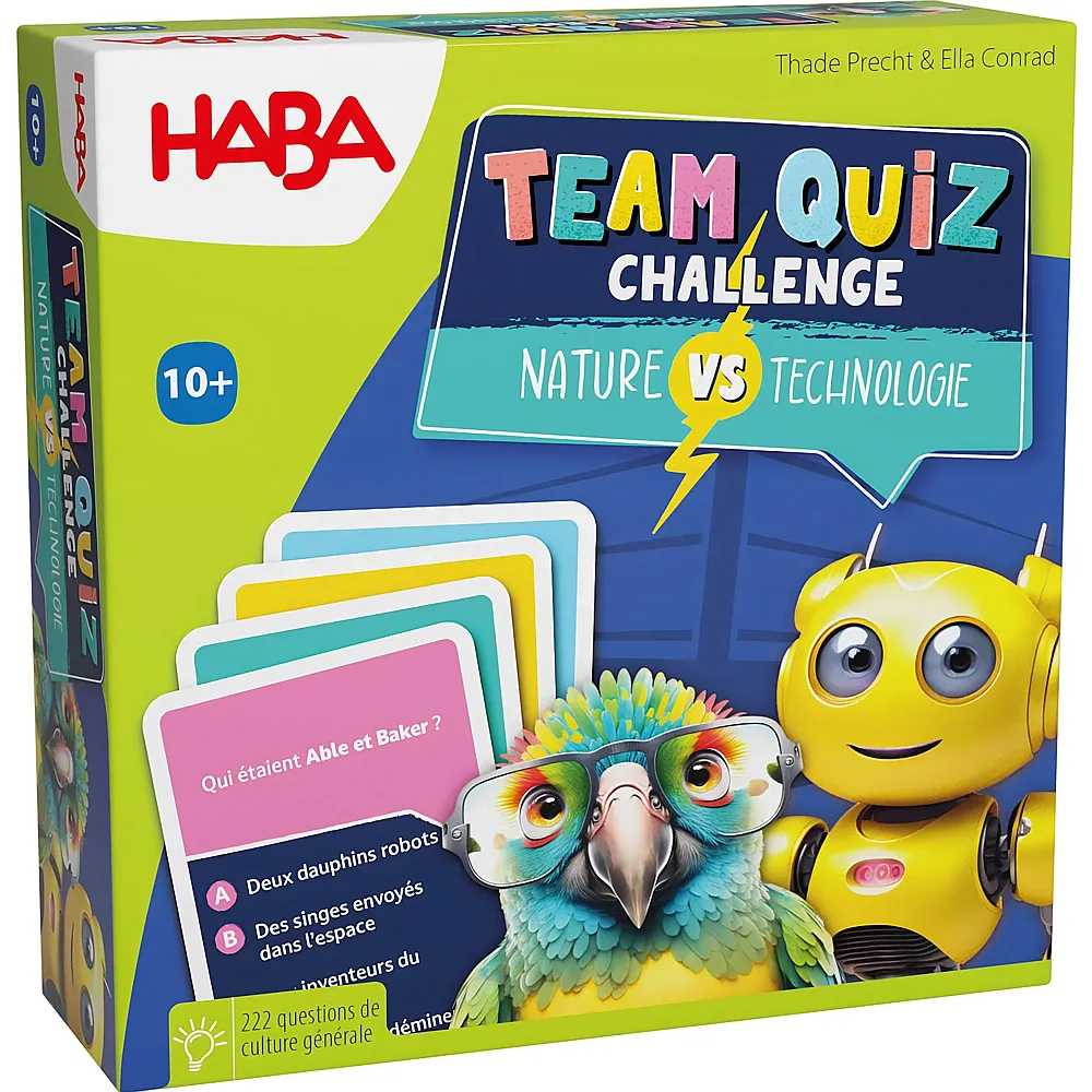 HABA Spiele Team Quiz Challenge  Nature vs. Technologie - Franais