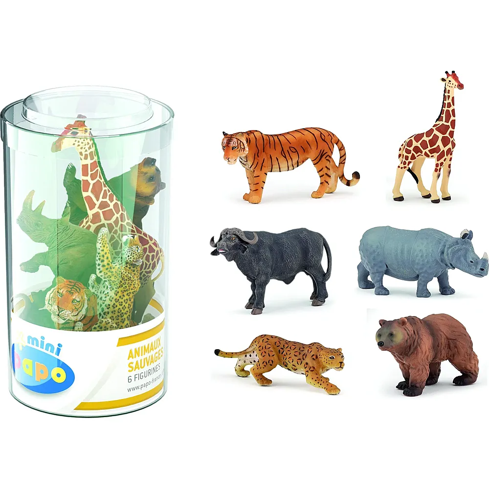 Papo Mini Wildtiere Set 2 6Teile