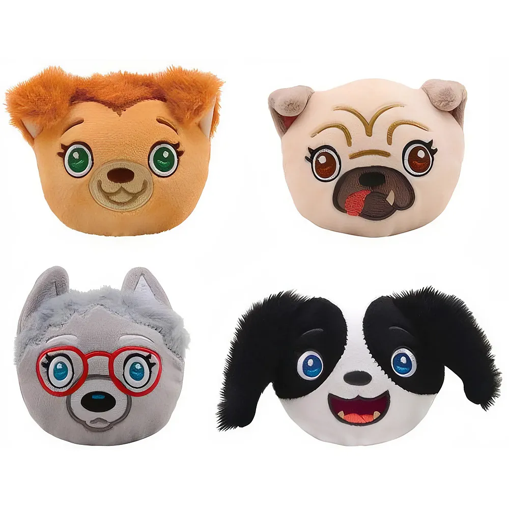 Sombo Pl�sch-Quetschhund ass. 4-fach assortiert