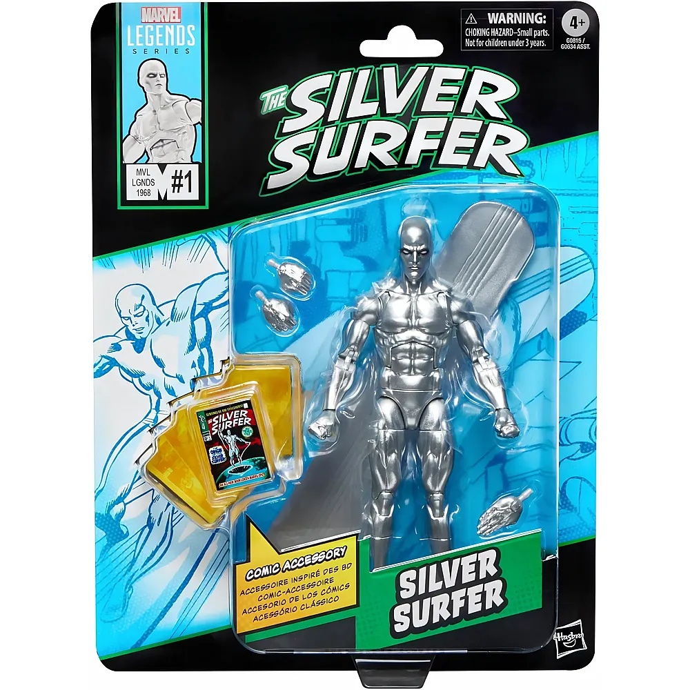 Hasbro Marvel Legends Series Silver Surfer, Action-Figur zu den Fantastic Four Comics