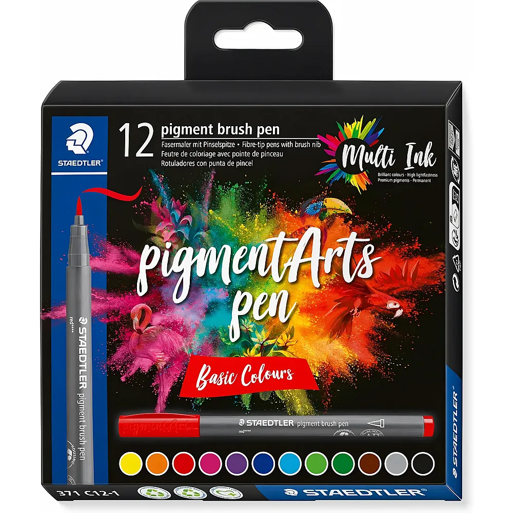 Staedtler Pigment Brush Pen 12er Schachtel