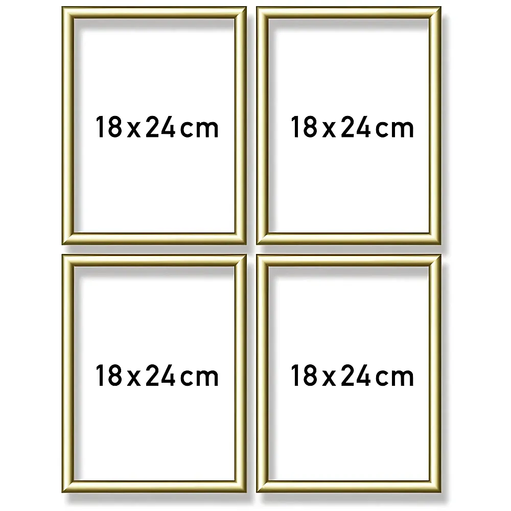 Schipper Malen nach Zahlen Alurahmen Quattro Gold 4x18x24cm