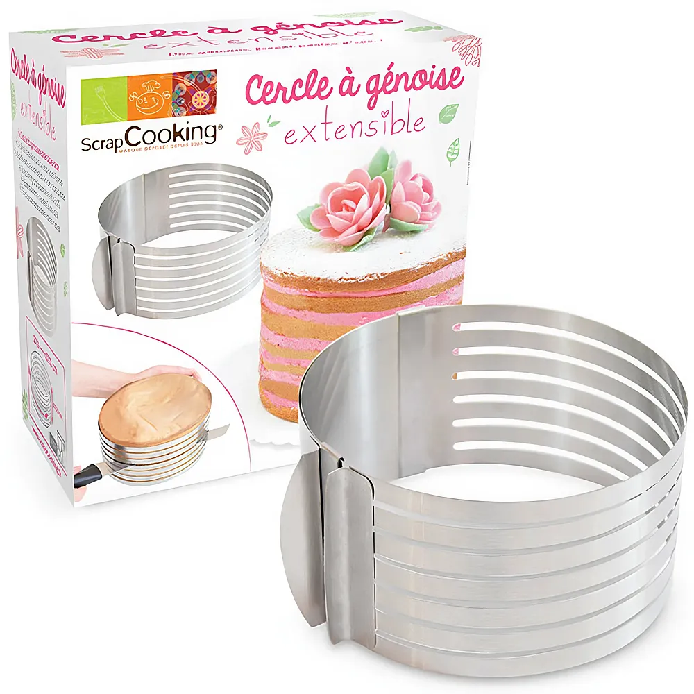 ScrapCooking Edelstahl Tortenboden-Schneidehilfe | Backen & Dekorieren