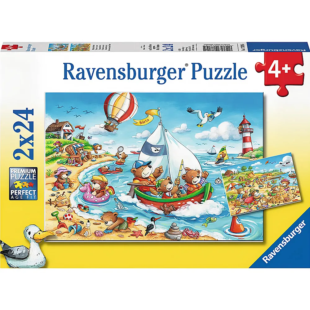 Ravensburger Puzzle Urlaub am Meer 2x24