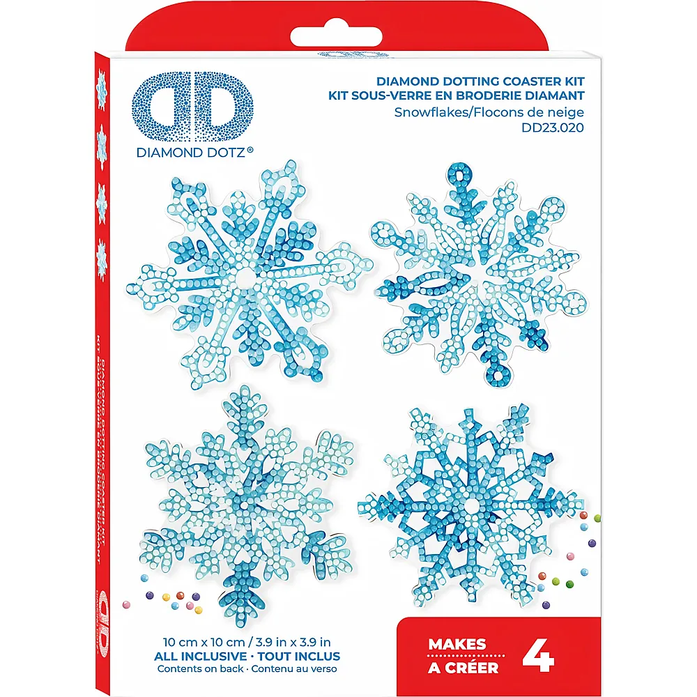 Diamond Dotz Diamond Painting Untersetzer Schneeflocken
