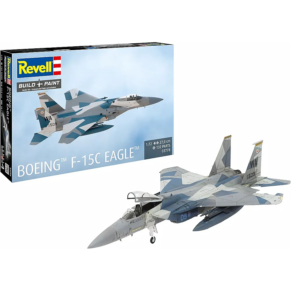 Revell Build & Paint Modellbausatz Boeing F-15C Eagle - 200 Teile | Modellbausatz Milit�r