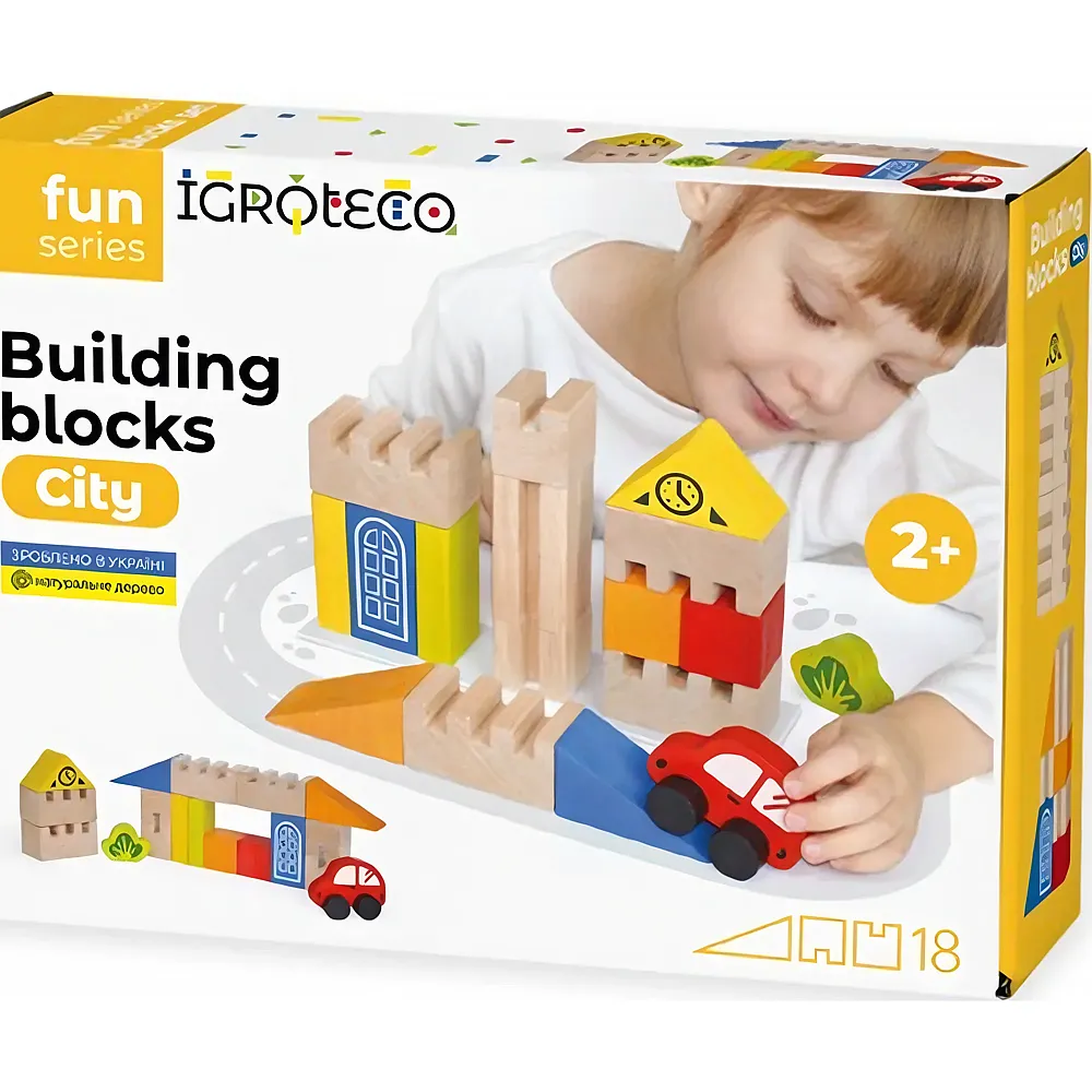 Creatif Wood Blocs DE Construction City 18pcs