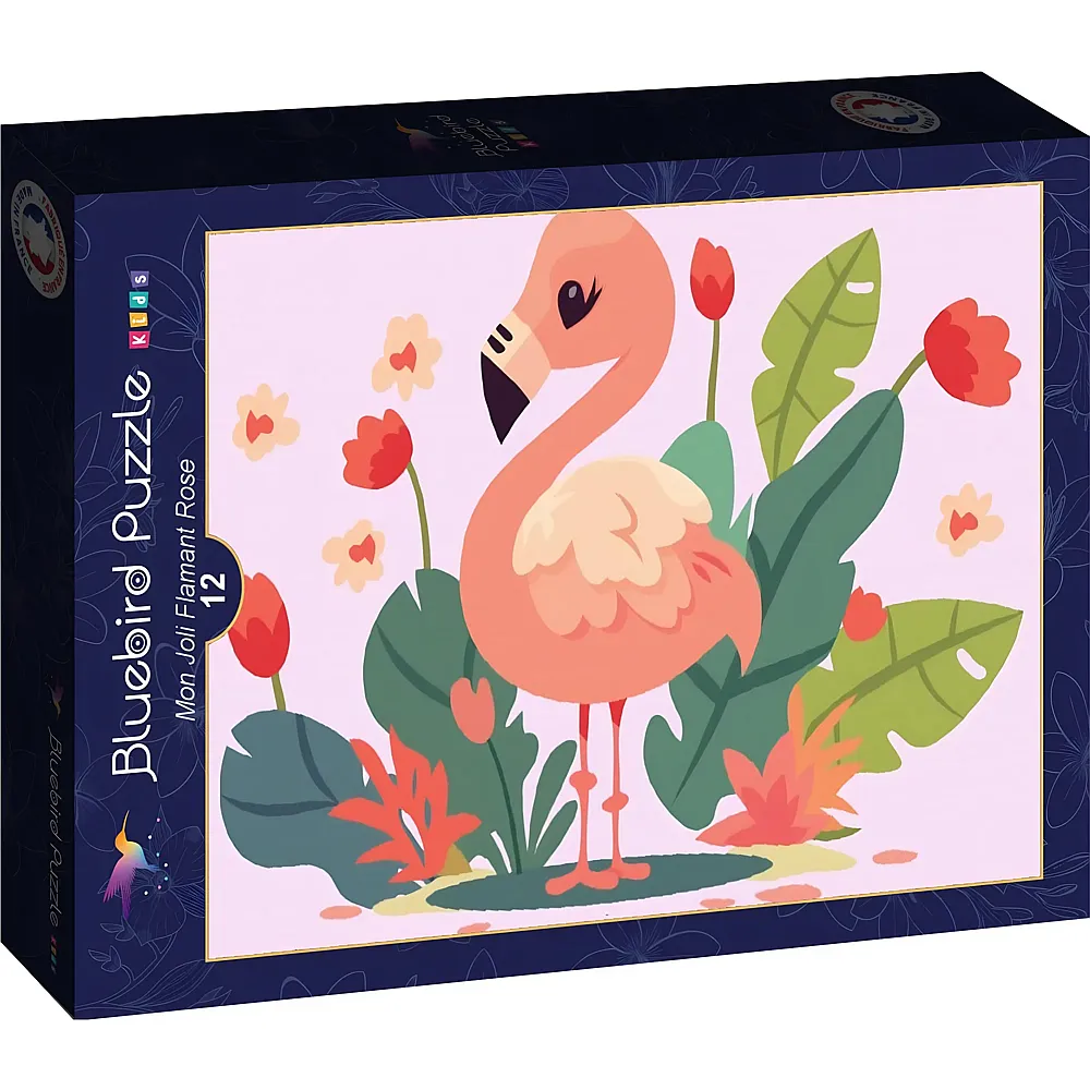 Bluebird Puzzle Mein h�bscher rosa Flamingo 12Teile