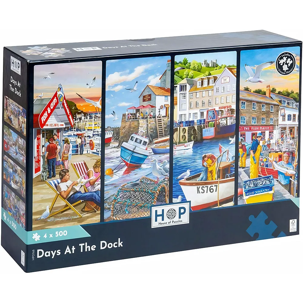 HOP - House of Puzzles 4in1 Days At the Dock 500Teile