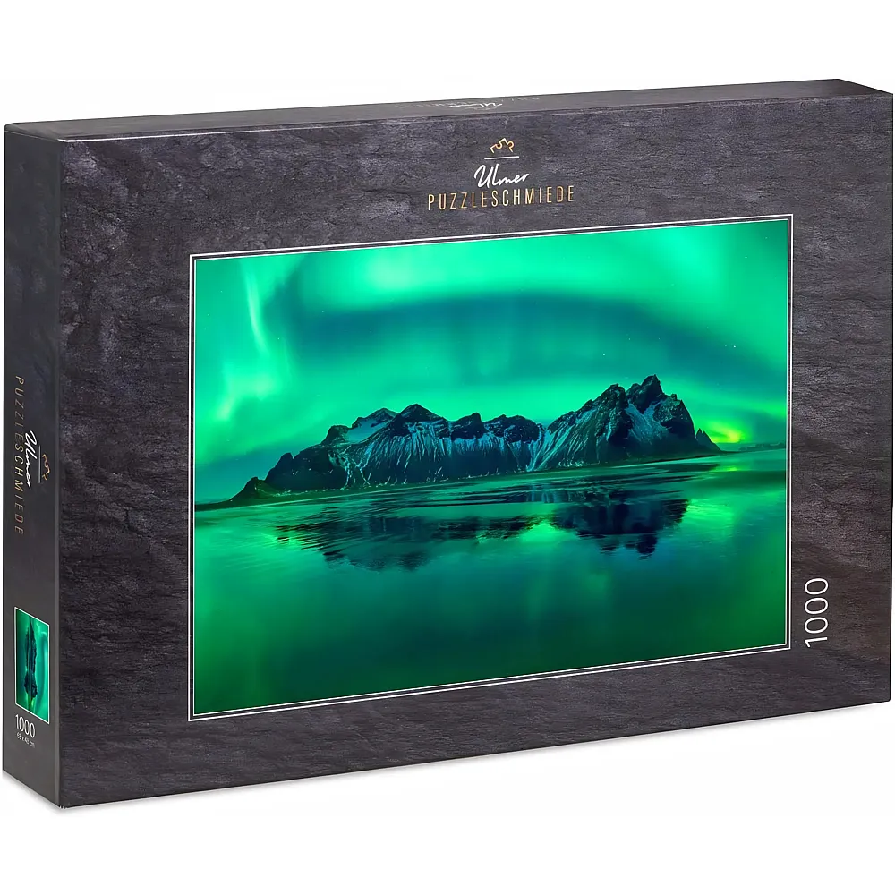 Ulmer Puzzleschmiede Polarlichter �ber Gebirge und Eismeer, Nord-Norwegen - 1000 Teile