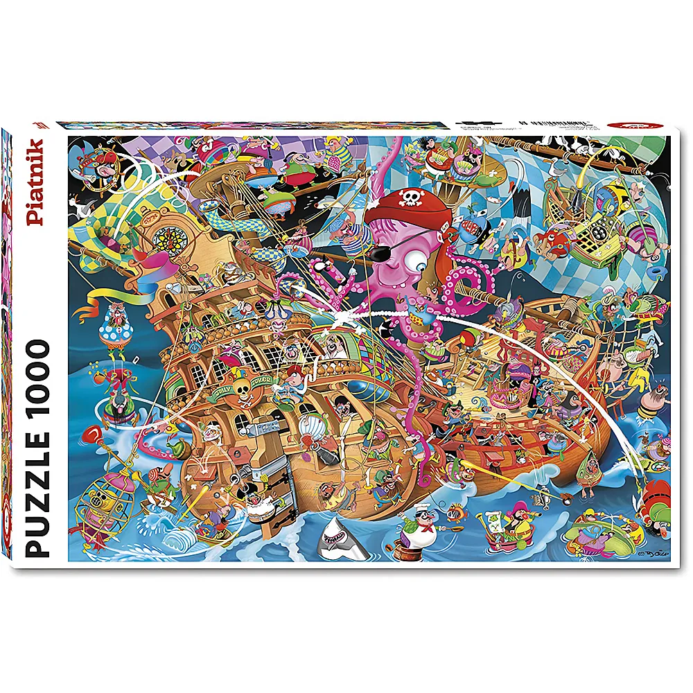 Piatnik Puzzle RJ Crisp The Pink Pirate | Puzzle 1000 Teile