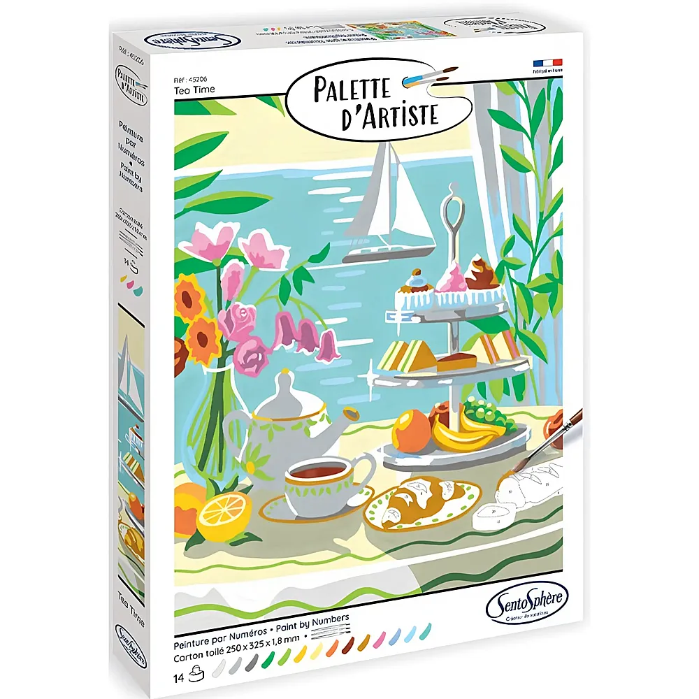 Sentosphere Palette d'Artiste Malen nach Zahlen Tea-Time