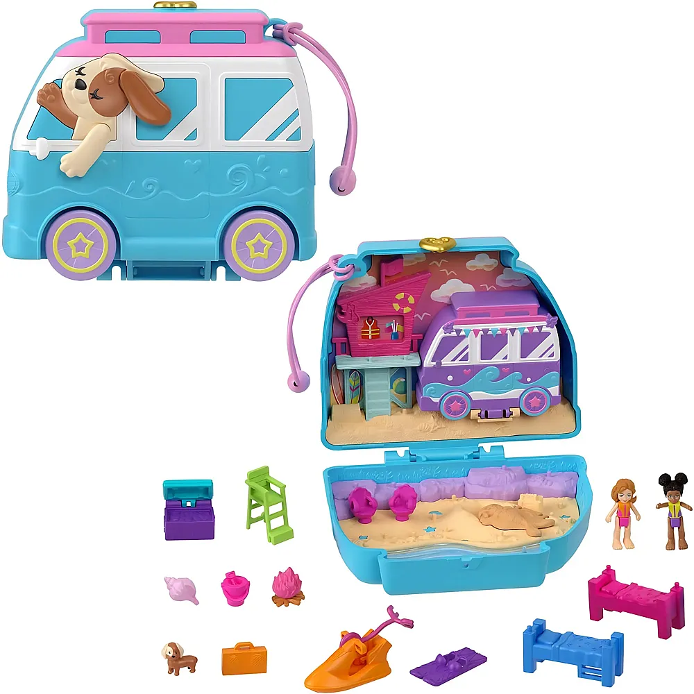 Polly Pocket Urlaub am Hundestrand Schatulle