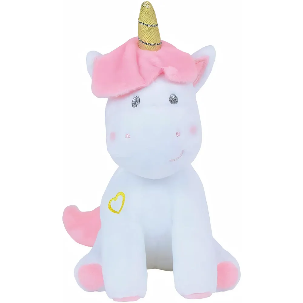 meinspielzeug - Jemini Einhorn mit Rassel - 19 cm | Rasseln