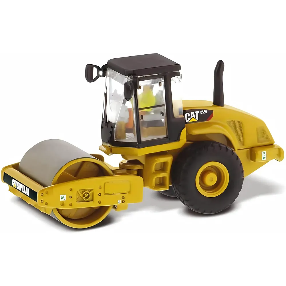 Diecast Masters Caterpillar Roller mit Glattmantelbandage CS56, Massstab 1:87, ca. 6,6 x 2,5 x 3,8 cm, ab 14 Jahren