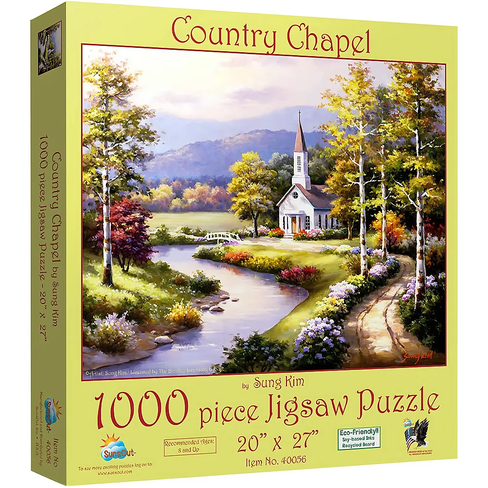 SunsOut Puzzle Sung Kim Country Chapel - 1000 Teile