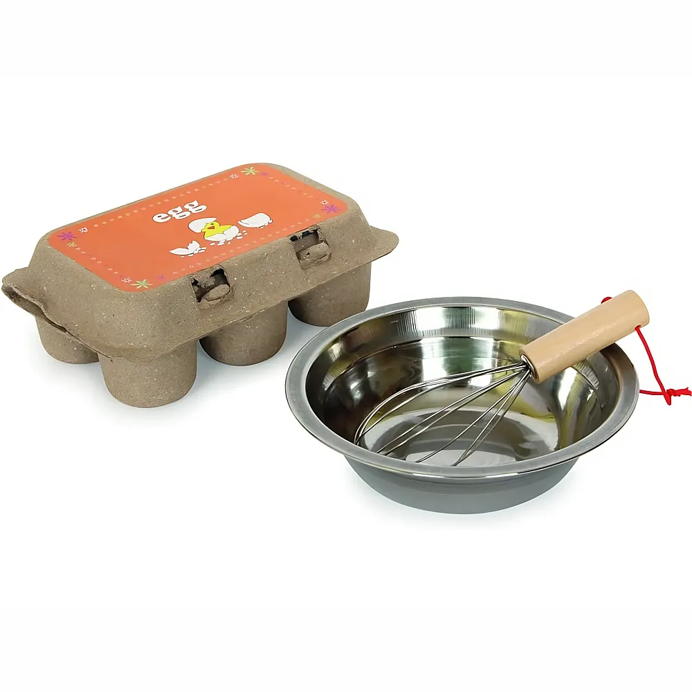small foot Role Play Holzeier mit Metallr�hrsch�ssel - 15 Teile