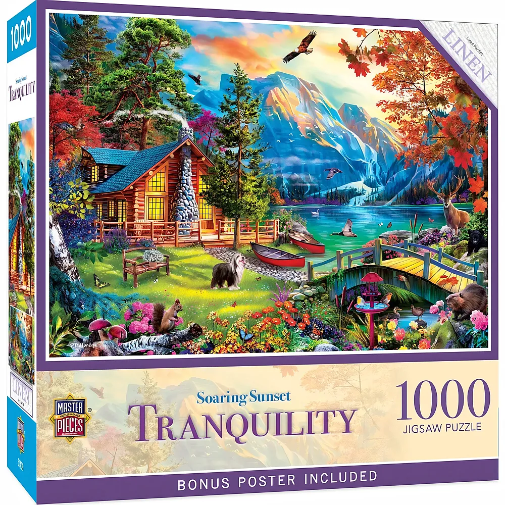 Master Pieces Puzzle Tranquility Sonnenuntergang 1000Teile