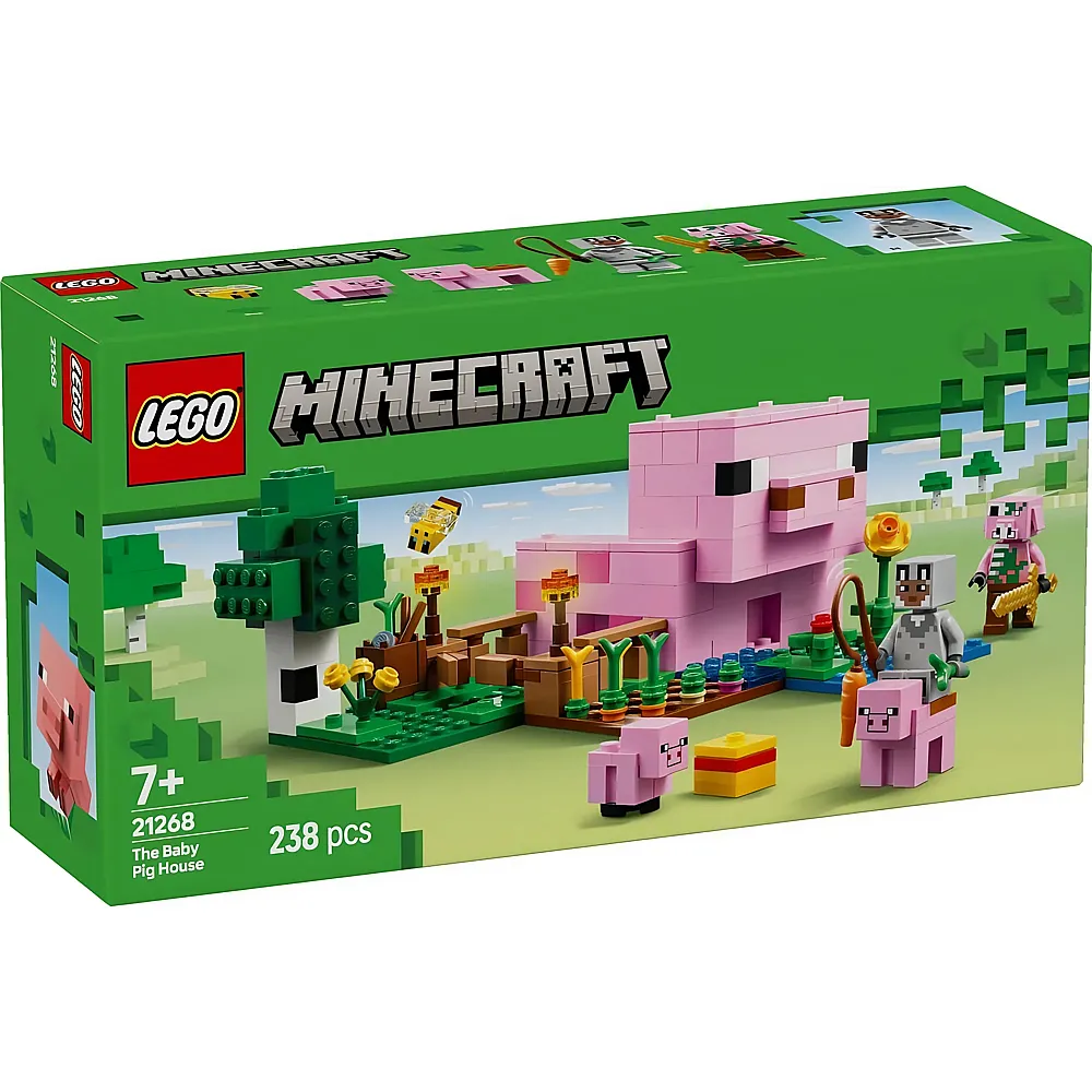 meinspielzeug - LEGO Minecraft Das Babyschwein-Haus 21268 | Klemmbausteine