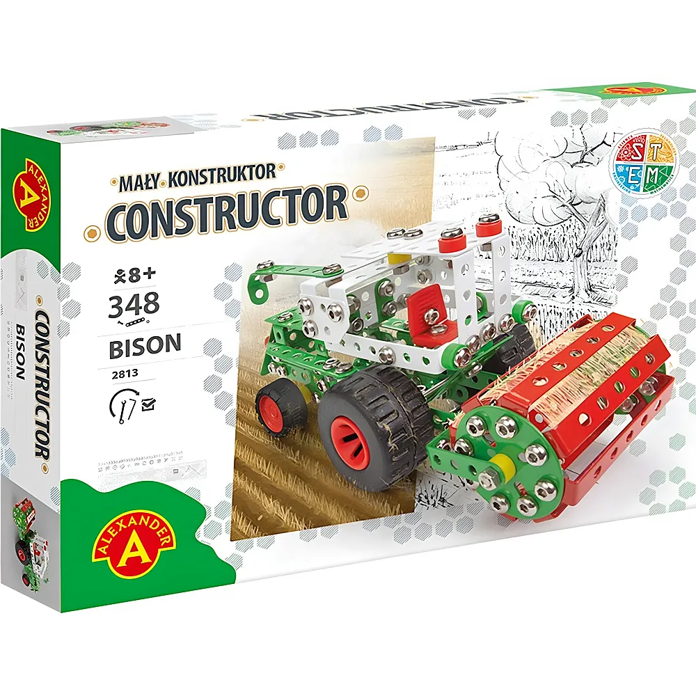 Alexander Constructor Bison Walze 348Teile | Technische Baustze
