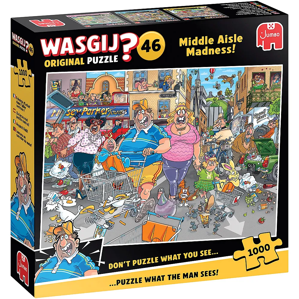 meinspielzeug - Jumbo Puzzle WASGIJ Original Parkplatz-Wahnsinn 1000Teile | Puzzle 1000 Teile